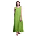 thumbnail image 1 of Bimba Robe de Nuit Maxi en Rayonne pour Femmes, Imprimée, Sans Manches, Robe de Nuit Maxi - S, 1 of 5