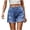 Blue, variant on Shorts for Women TopLLC Womens Shorts Summer New Women's Solid Button Broken Hole Zipper Pocket Fashion Casual Short Jeans Women Short Jeans