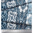 thumbnail image 3 of Soimoi Modal Satin Fabric Check & Damask Patchwork Print Sewing Fabric Yard 42 Inch Wide, 3 of 3