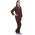 thumbnail image 2 of Bimba Check Printed Nightwear Button-Down Shirt With Pajama Pant 2 Pcs Set - 14, 2 of 5