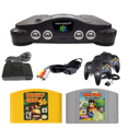 thumbnail image 1 of Nintendo 64 - Système de Jeu N64 avec 2 Manettes RétroFam N64 Noires, Donkey Kong et Diddy Kong Racking (Remis à Neuf), 1 of 5
