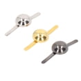 thumbnail image 2 of Mini Brads, Silver Gold Silver Grey Uniform Coating Brass Paper Fasteners Round 300 Pcs 10mm  For DIY Photo Albums, 2 of 8