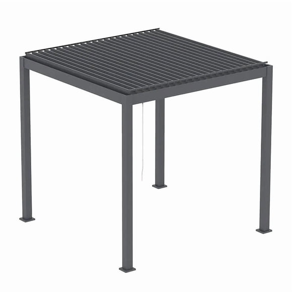 TMG Industrial 10' x 10' Aluminum Louver Roof Slatted Pergola (Discontinued – No Longer Available)