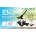 thumbnail image 2 of ChiButtons Kit 25mm (1") Button Maker Badge Press Machine-B400 + 25mm Round Die Moulds + 500 set Pin Button Components + Adjustable Circle Cutter (Golden), 2 of 8