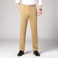 thumbnail image 2 of HNMKIU Men's Casual Trousers Loose Fit Straight Leg High Rise Comfortable Deep Pants for Everyday Wear, 2 of 4