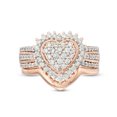 thumbnail image 3 of PVCS Bague de Mariage Mode pour Femme en Or avec Diamant Ensemble Deux Pièces Bague, 3 of 8