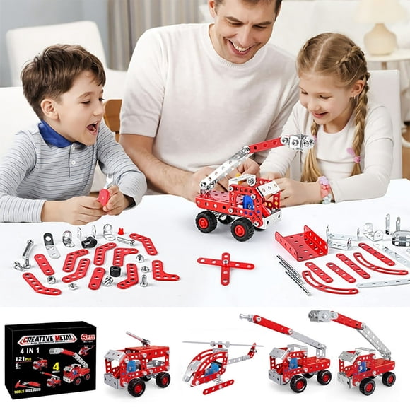 LEEYNEER Liquidation Kit de Construction Jouets Jouets d'Assemblage pour Garçons Kits de Robot pour Garçons 5-12 Ensemble de Construction 4 en 1 pour Garçons Bricolage Jouets d'Ingénierie Cadeaux pour Garçon Meilleur Cadeau