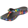 thumbnail image 2 of Men's Loudmouth Flip Flops Razzle Dazzle Black Size 13, 2 of 6