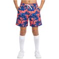 thumbnail image 1 of Boys Swim Trunks For Kids 5 in Inseam Quick-Dry Beach Shorts with Drawstring Waist, Printed Surfing Board Shorts for Pool and Vacation, 1 of 6