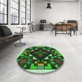 thumbnail image 4 of Ahgly Tapis Rectangulaire Lavable en Machine Intérieur Transitionnel Vert Forêt Foncé, 7 Pieds x 9 Pieds, 4 of 7