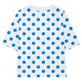 thumbnail image 4 of T-Shirts à Manches Courtes à Col Rond pour Filles Haut Tee Enfants Coton Rayé Imprimé T-Shirt Ample Bleu 12-13 Ans, 4 of 8