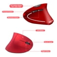 thumbnail image 2 of 2.4G Wireless Vertical Ergonomic Optical Mouse SGEYR USB Bluetooth 800/1200/1600 DPI 6 Buttons-Red, 2 of 8