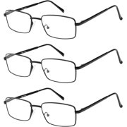 Success Eyewear Unisex Set of 3 Metal Full Rim Reading Glasses