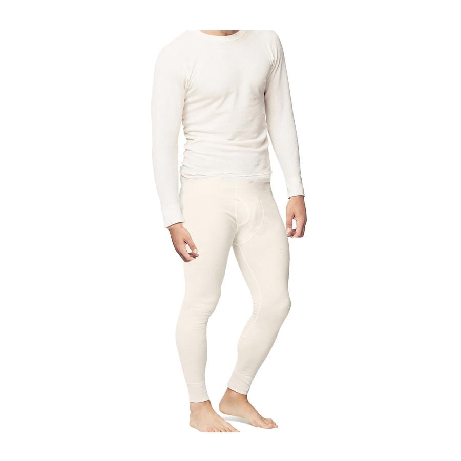 Magg Men's Thermal Base Layer Long Johns Cotton Blend Top And Bottom Set