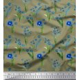 thumbnail image 1 of Soimoi Poly Georgette Fabric Leaves & Aster Floral Decor Fabric Printed Yard 42 Inch Wide, 1 of 3