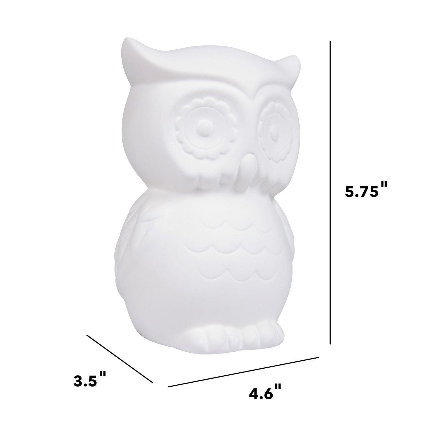 Create Basics Paintable Ceramic Owl Bank