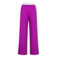 thumbnail image 3 of Yuyuzo Women's High Waisted Wide Leg Color Block Lounge Pants with Pockets, 3 of 4
