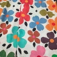 thumbnail image 4 of Pisexur Robes d'Été pour Femmes Mode Bohème à Imprimé Floral Robe Maxi Tunique Décontractée Taille Élastique Robe Soleil Col Rabattu Boutonnée Longue Robe Manches 3/4 Col en V Fluide Coton Lin Robe de Plage, 4 of 8