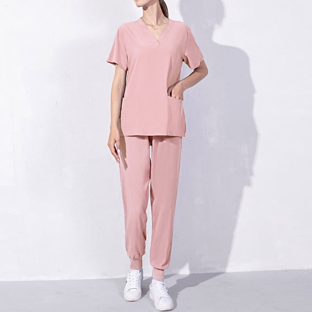 Ensembles d'Uniformes de Sarraus pour Femmes Joggers, Ensembles d'Uniforme d'Infirmière Unis pour Femmes, Ensembles de Sarraus à Manches Courtes pour Femmes en Liquidation, Haut Extensible à Col en V pour Femmes et Ensemble Pantalon Cargo S, Ensembles de Sarraus Jogger pour Femmes