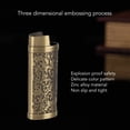 thumbnail image 3 of Vintage Botanic Design Zinc Alloy Lighter Case Cover Sleeve Holder For  Full Size Lighter J6, Easy To Use, Secure , Perfect Gift Choice, 3 of 8
