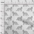 thumbnail image 1 of oneOone Polyester Lycra Fabric Fox Block Print Fabric BTY 56 Inch Wide, 1 of 4