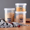thumbnail image 4 of Oleegame 1PC Produce Storage Round Plastic Sealed Jar Storage Jar Kitchen Multigrain Storage Box, 4 of 6