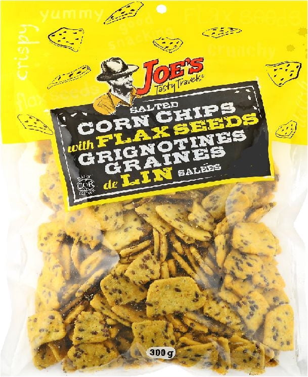 Salted Corn Chips with Flax Seeds