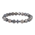 thumbnail image 2 of Bracelets pour Hommes en Perles de Pierre Naturelle Bracelet Résistant à l'Usure Bijoux en Pierre Ronde Corde Élastique Joncs Mode Bracelet Tigre Fête Type 11, 2 of 7