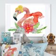 thumbnail image 1 of Designart Lama de Noël Prêt pour le Père Noël II Art Mural Tropical Encadré, 1 of 4