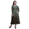 thumbnail image 1 of Bimba Ikat Robe Maxi Décontractée Longue à Taille Smockée Imprimée pour Femmes à Volants - Petit, 1 of 5