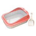 thumbnail image 4 of Esquirla Cat Litter Tray Cat Litter Container with High Side Open Top Pet Litter Tray Pink, 4 of 8