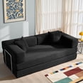 thumbnail image 1 of YINIX 78.6"  Sofa Couch with Two Pillows,  Comfy Modular Convertable Sofa Bed for Living Room, Black, 1 of 9
