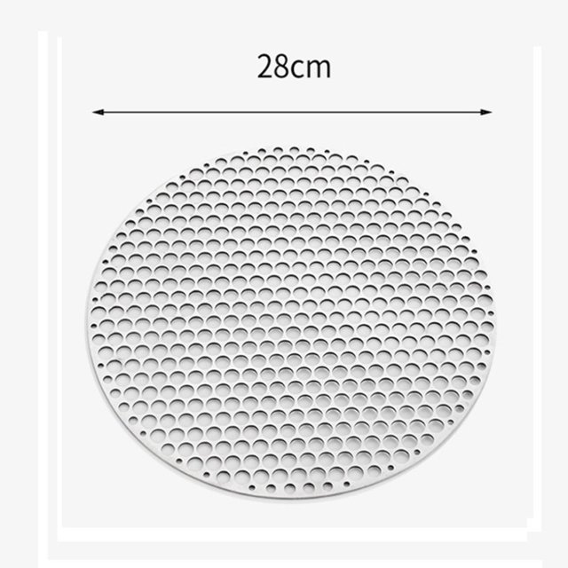 Bgsha Filet Rond pour Gril en Acier Inoxydable Tapis de BBQ Filets à Vapeur pour Four Grille de Barbecue