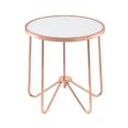 thumbnail image 1 of Bowery Hill Table d'Extrémité en Verre Dépoli et Or Rose, 1 of 6
