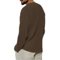 thumbnail image 2 of Faithtur Pull-Over à Manches Longues Col Rond Couleur Unie pour Hommes Printemps Automne, 2 of 5