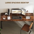 thumbnail image 4 of HOMCOM 79" Computer Desk, Study Desk with Metal Legs, Rustic Brown, 4 of 10