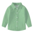thumbnail image 1 of vdgthytj Chemises à Boutons pour Bébés Garçons Filles Chemise d'Uniforme à Col Manches Longues Vêtements de Printemps Automne, 1 of 6