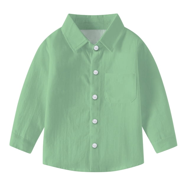 vdgthytj Chemises à Boutons pour Bébés Garçons Filles Chemise d'Uniforme à Col Manches Longues Vêtements de Printemps Automne