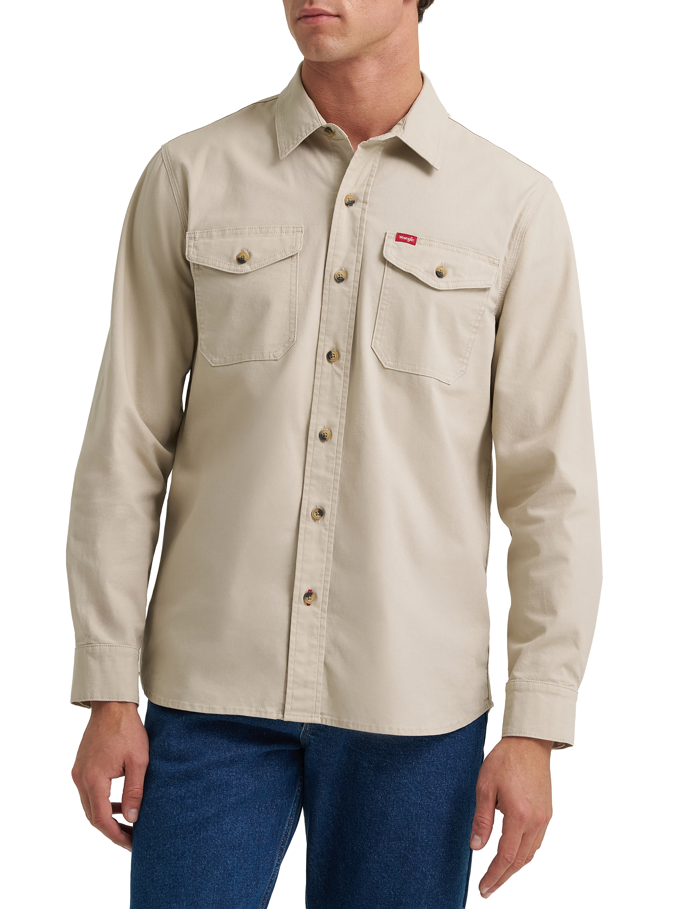 Chemise solide héritage à manches longues pour hommes Wrangler®