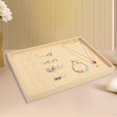 thumbnail image 3 of lionlar Stackable Jewelry Tray Burlap Inserts Trays Organizer Box Display Holder Jewelry 100 Rings Slots, 3 of 7