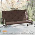 thumbnail image 3 of Outsunny Garden Bench Cushion with Backrest, Non-Slip 2 Seater Soft Pad, 3 of 10