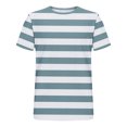 thumbnail image 4 of Pitauce T-Shirt à Manches Courtes Rayé pour Homme Col Ras du Cou Haut Basique Chemise Décontractée de Travail, 4 of 4