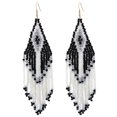 thumbnail image 1 of Drop Earrings Beaded Retro Creative Long Dangle Earrings Fringe Hoop Earrings, 1 of 10