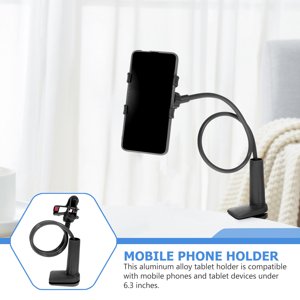 UPOUART 1Pc Clamp-on Phone Stand made of ABS and Aluminum Alloy with Double Clips for Use