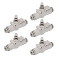 thumbnail image 4 of Pneumatic Throttling Valve, No Leakage Pipe Throttle Valve High Pressure Resistant 5PCS Standard Size PVC With Locking Nut For 4mm OD Hose, 4 of 8