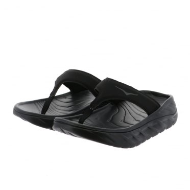 Hoka Ora Recovery Women's Flip Sandal - Black/Dark Gull Gray - Size 10