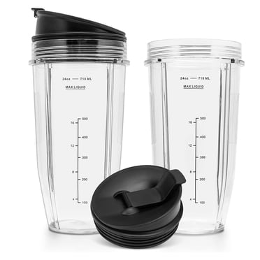 Tasses de Remplacement 24OZ Compatibles pour Ninja Nutri BN401, BN701, SS101, BN400, BN800, BN801 Blender