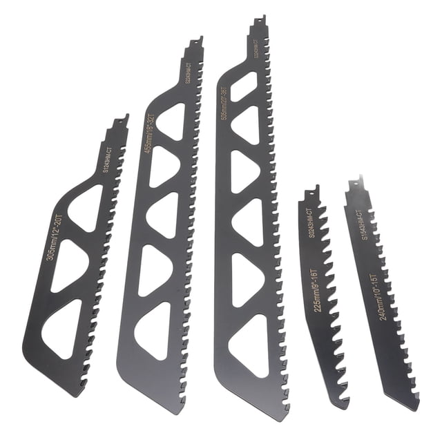 Ensemble de 5 Lames de Scie Réciproques en Métal pour Élagage et Menuiserie 9 10 12 18 20 Po