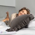 thumbnail image 3 of PiccoCasa 2 Pcs 100% Cotton Ruffled Pillowcases Soft with Envelope Beaver Queen, 3 of 7