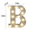 thumbnail image 1 of LED Alphabet Letter Lights Sign – Warm White Battery Powered Marquee Light for Christmas, Birthday, Party, Bar, and Home Decor (Single Letter, 7.3 in x 8.8 in), 1 of 2